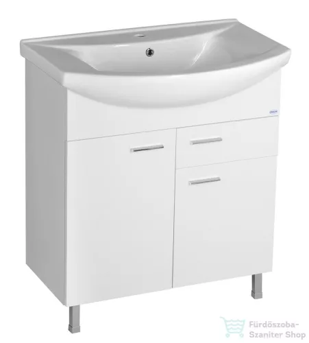 AQUALINE ZOJA mosdótartó szekrény, 2 ajtó, 1 fiók 71,5x74x34cm, fehér 51075A