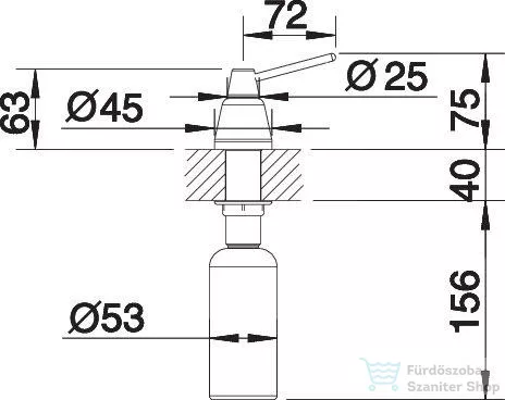 Blanco TIGA mosogatószer adagoló, króm 510769