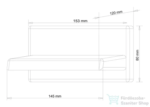Sapho Falra szerelhető kádtöltő, szélesség 145mm, kaszkád, króm 5108