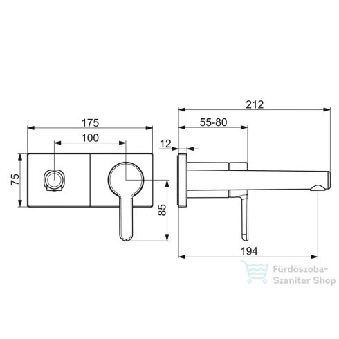 Hansa Hansadesigno Style falsík alatti mosdó csaptelep belső egység nélkül,króm 51092183