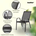Leziter Largo Balcony kerti bútor garnitúra szett fekete 51186_41075_2