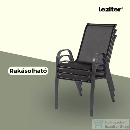 Leziter Largo Balcony kerti bútor garnitúra szett fekete 51186_41075_2