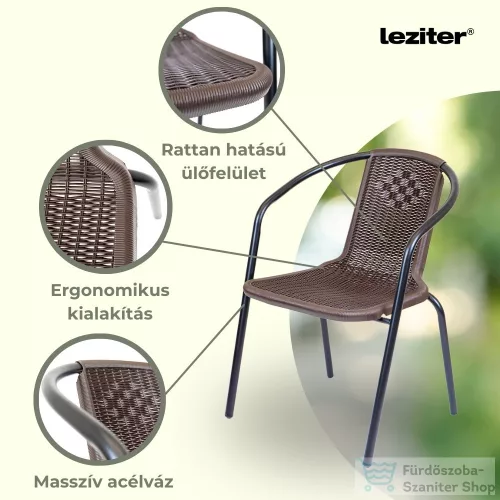 Leziter Marie balcony kerti bútor garnitúra szett barna 51186_YX-C01