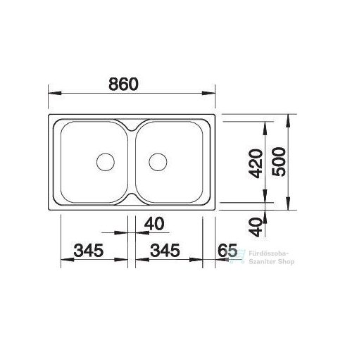 BLANCO TIPO 8 rozsdamentes acél, natúr mosogató medence 511924
