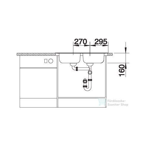 BLANCO TIPO 8 rozsdamentes acél, natúr mosogató medence 511924