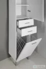 AQUALINE ZOJA állószekrény fiókkal, szennyeskosárral, 35x184x29cm, fehér 51230