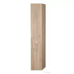   AQUALINE ZOJA állószekrény fiókkal, szennyeskosárral, 35x184x29cm, platina tölgy 51232