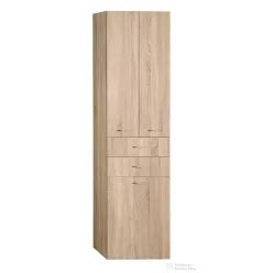   AQUALINE ZOJA állószekrény fiókkal, szennyeskosárral, 50x184x29cm, platina tölgy 51295