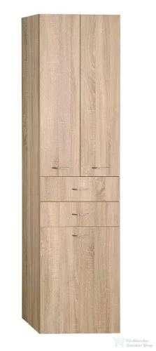 AQUALINE ZOJA állószekrény fiókkal, szennyeskosárral, 50x184x29cm, platina tölgy 51295
