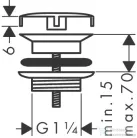 Hansgrohe AXOR nem zárható leeresztő túlfolyó nélküli mosdóhoz,szálcsiszolt vörös arany hatású 51301310