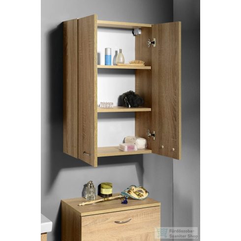 AQUALINE ZOJA/KERAMIA FRESH felső szekrény, 50x76x23cm, platina tölgy 51304