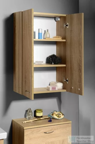 AQUALINE ZOJA/KERAMIA FRESH felső szekrény, 50x76x23cm, platina tölgy 51304
