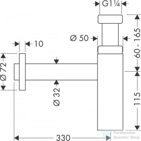 Hansgrohe AXOR FLOWSTAR S design szifon, matt fehér 51305700