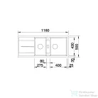 Blanco METRA 8 S SILGRANIT® mosogató medence, fehér 513064