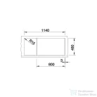 Blanco METRA 8 S SILGRANIT® mosogató medence, fehér 513064
