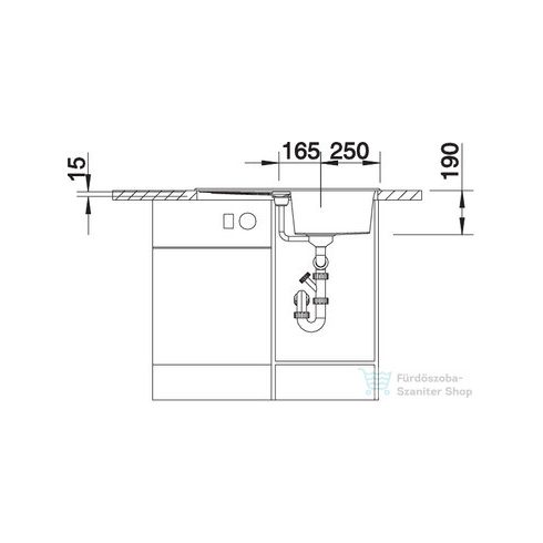 BLANCO METRA 45 S fehér silgranit forgatható mosogató medence 513187