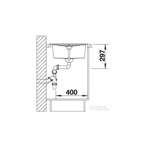 BLANCO METRA 45 S fehér silgranit forgatható mosogató medence 513187
