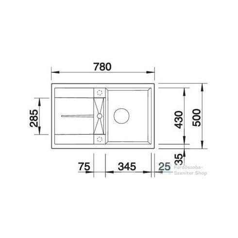 BLANCO METRA 45 S fehér silgranit forgatható mosogató medence 513187