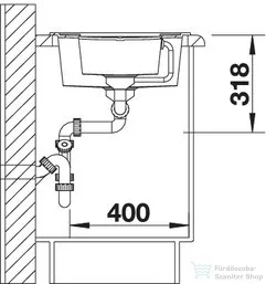 Blanco METRA 6 S SILGRANIT® mosogató medence, antracit 513230