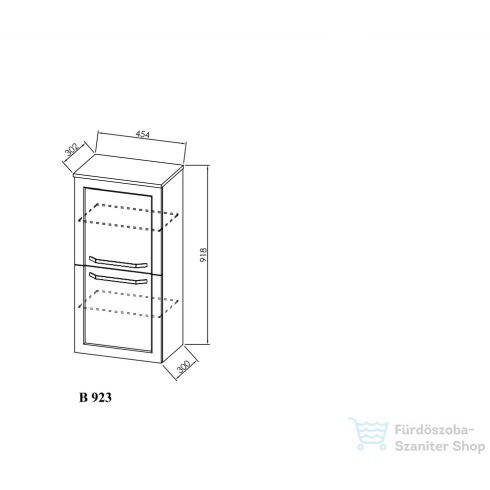 Kolpa San Blanche B 923 kiegészítő szekrény, antracit 514090