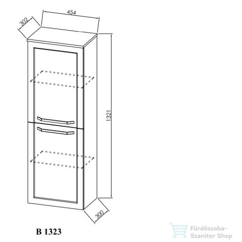 Kolpa San Blanche B 1323 kiegészítő szekrény, fehér 514140