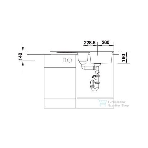 BLANCO ZIA 6 S  fehér silgranit forgatható mosogató medence 514742