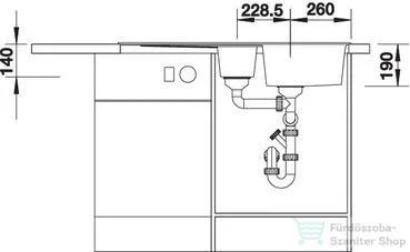 Blanco ZIA 6 S SILGRANIT® mosogató medence, antracit 514748