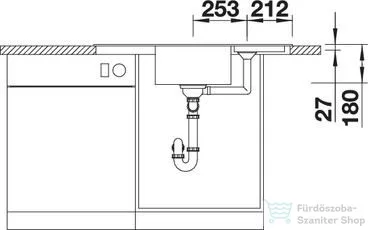 Blanco ZIA 9 E SILGRANIT® mosogató medence, fehér 514758