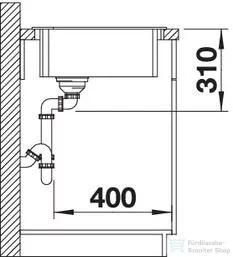 Blanco ZIA 9 E SILGRANIT® mosogató medence, fehér 514758