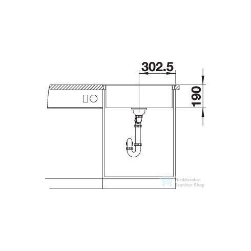 BLANCO DALAGO 6-F silgranit mosogató medence (munkalapszintű beépítéssel) antracit 514773
