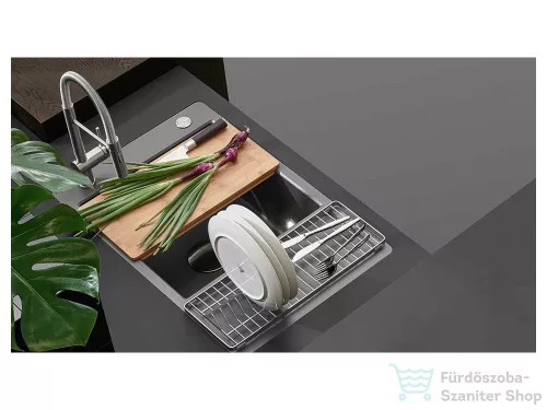 Schock SINA konyhai csaptelep, mobil fej, két funkciós zuhany, szálcsiszolt inox 515000EDM