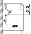 Blanco ZIA 9 E SILGRANIT® mosogató medence, kávé 515074