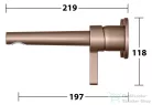 Keuco EDITION 400 falsík alatti mosdó csaptelep 19,7 cm-es kifolyóval, alaptest nélkül, szálcsiszolt rozéarany 51516290200