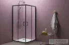 Kolpa San ECO QUAT TKK 80x80 cm-es, tolóajtós zuhanykabin, fekete 515230