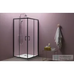   Kolpa San ECO QUAT TKK 90x90 cm-es, tolóajtós zuhanykabin, fekete 515280