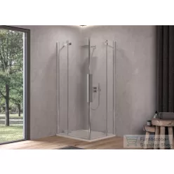   Kolpa San Polaris Q 90 SBR/1 szögletes nyílóajtós zuhanykabin, króm  515320