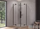 Kolpa San Polaris Q 80 B/1 szögletes nyílóajtós zuhanykabin, fekete  515340
