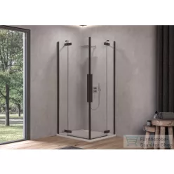   Kolpa San Polaris Q 80 B/1 szögletes nyílóajtós zuhanykabin, fekete  515340