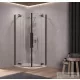 Kolpa San Polaris R 90 B/1 íves nyílóajtós zuhanykabin, fekete  515390