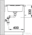 Blanco ZIA 8 S SILGRANIT® mosogató medence, kávé 515602