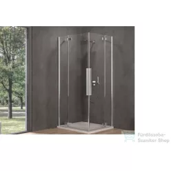   Kolpa San Polaris Fold Q 90 SBR/1 szögletes harmonika rendszerű zuhanykabin, króm  516100