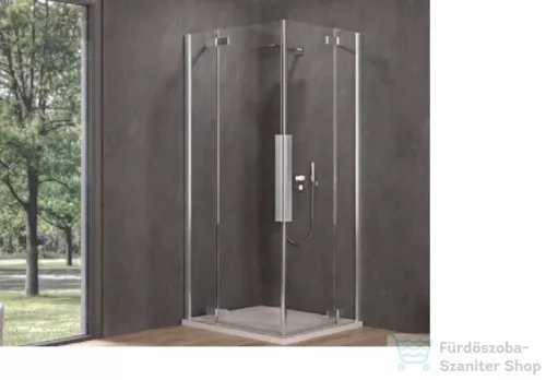 Kolpa San Polaris Fold Q 100 SBR/1 szögletes harmonika rendszerű zuhanykabin, króm  516110