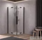 Kolpa San Polaris Fold Q 100 B/1 szögletes harmonika rendszerű zuhanykabin, fekete 516140