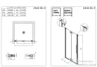 Kolpa San Polaris Fold N 100-L B/1 falsíkra csukható zuhanyajtó két fal közé, balos, fekete 516430