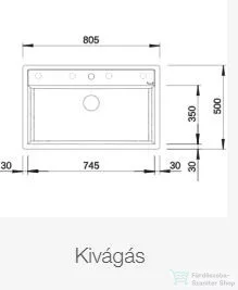 Blanco DALAGO 8-F SILGRANIT® mosogató medence munkalapszitű beépítéshez, távműködtetővel, fehér 516644