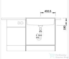 Blanco DALAGO 8-F SILGRANIT® mosogató medence munkalapszitű beépítéshez, távműködtetővel, kávé 516645