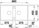 Blanco ZIA 9 SILGRANIT® mosogató medence, fehér 516678