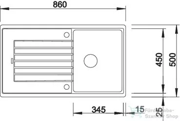 Blanco ZIA 45 SL SILGRANIT® mosogató medence, fehér 516740