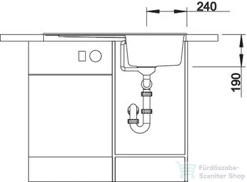 Blanco ZIA 45 SL SILGRANIT® mosogató medence, fehér 516740