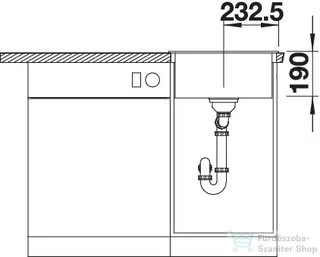 Blanco DALAGO 45 SILGRANIT® mosogató medence, távműködtetővel, antracit 517156